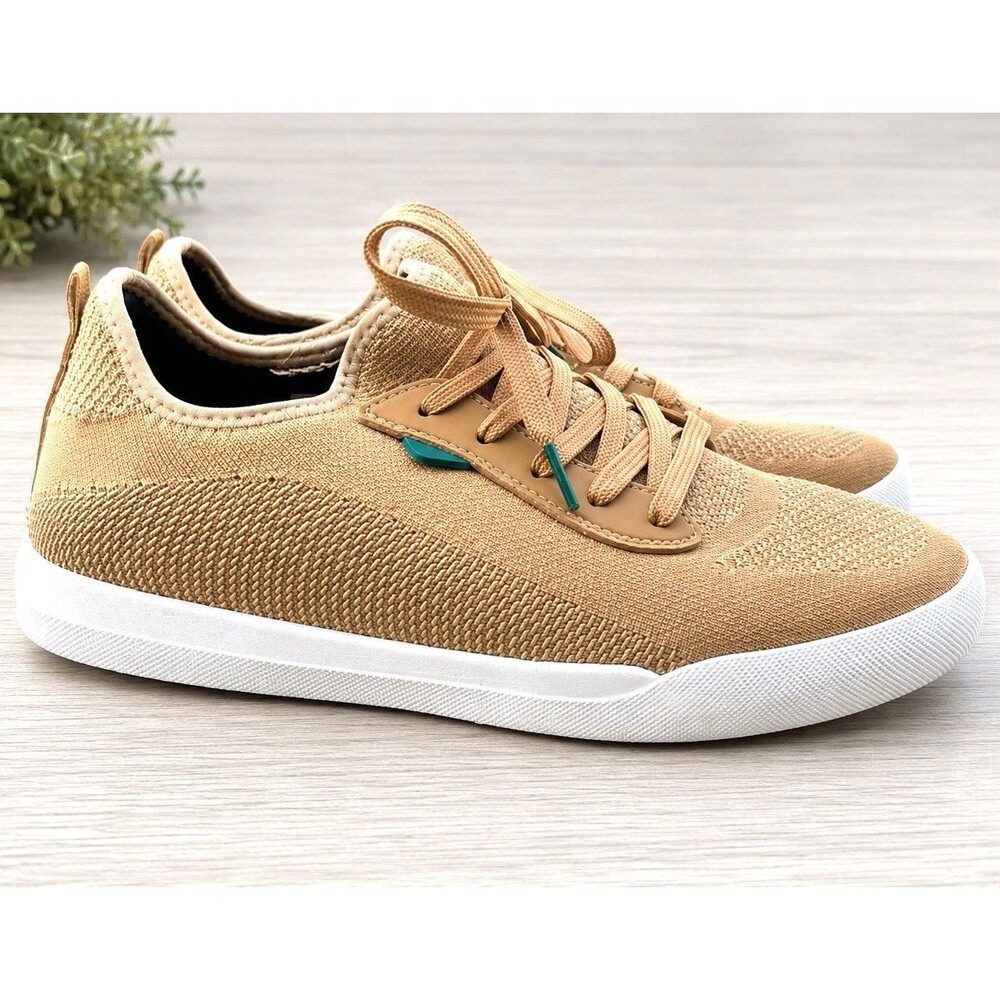Vessi Weekend 1.5 Women’s 11 Low Top Lace-Up Sneakers Beige White Teal